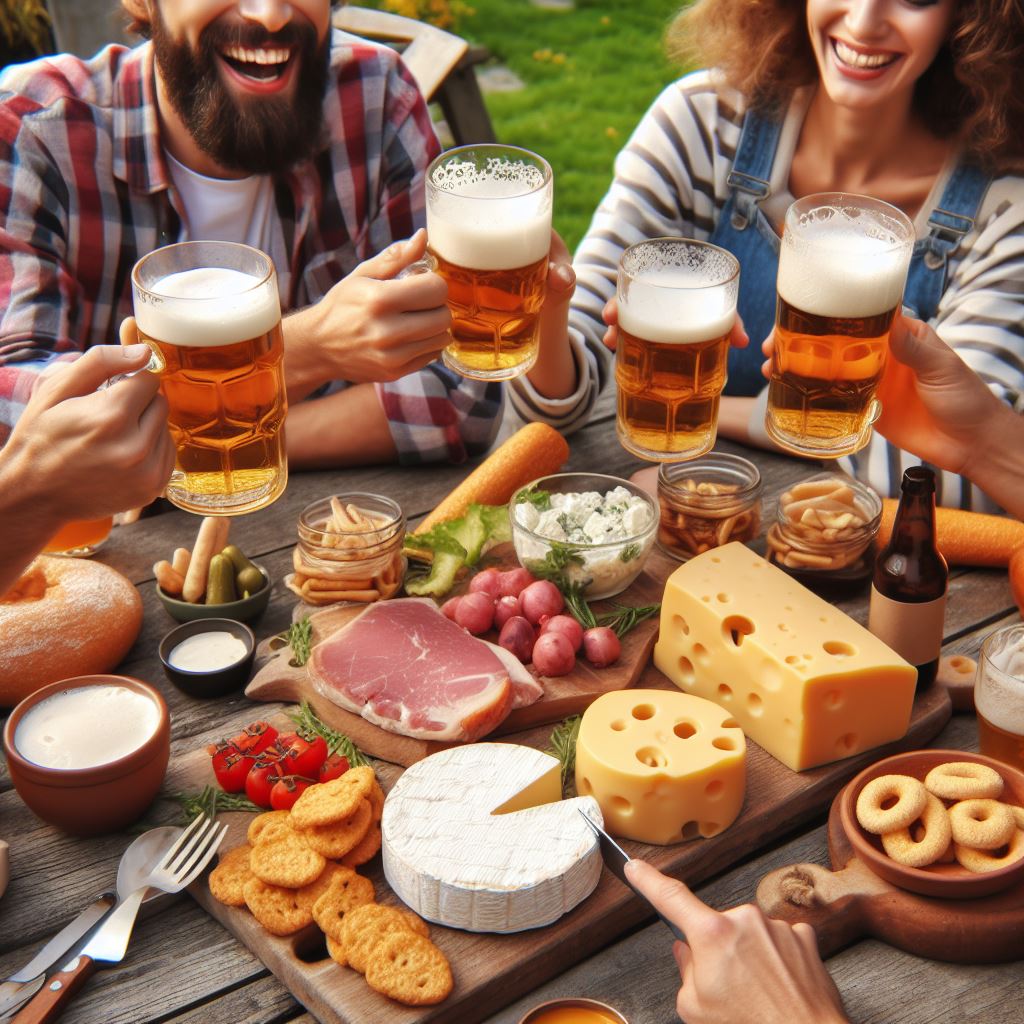 beer and charcuterie